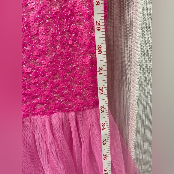 NWT Pink Sequin and Tulle‎ Mermaid Prom Homecoming Dress Size M - Picture 7 of 16